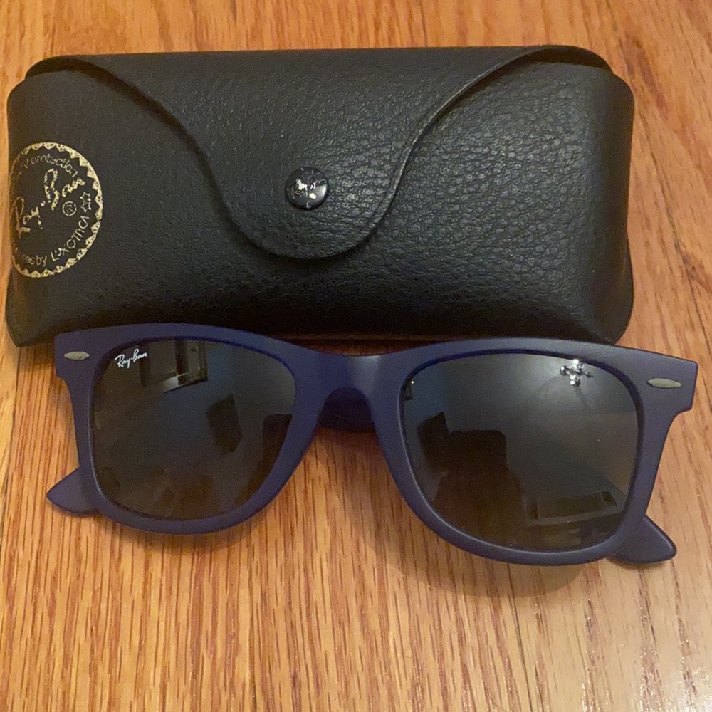 Blue Ray-Ban sunglasses